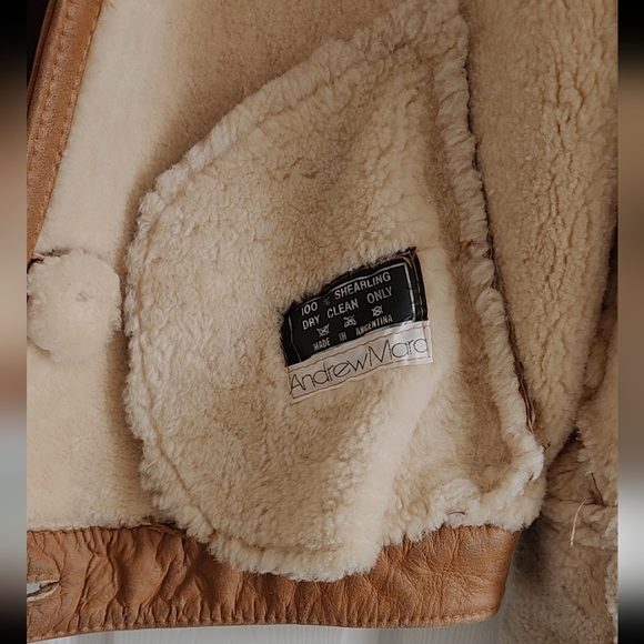 Andrew Marc Genuine Shearling Leather Jacket Coat - Picture 3 of 16